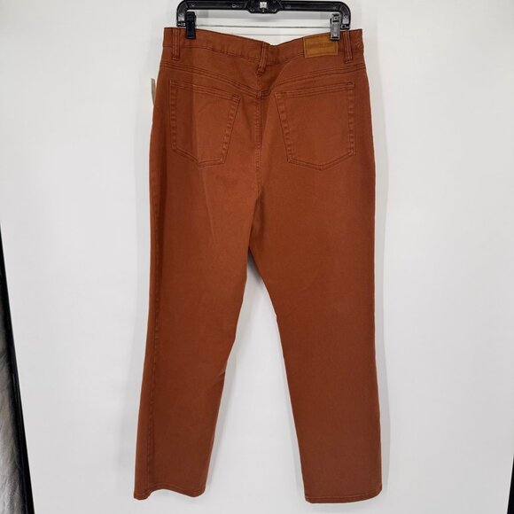 Coldwater Creek brown High-Waisted Jeans Size 14 Straight Leg Cotton stretch new - Picture 8 of 14